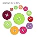 Outus 300 Pieces Assorted Colors Resin Buttons 2 and 4 Holes Round Craft Buttons with Plastic Storage Box for Sewing DIY Crafts