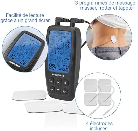 TT 205 appareil d'électrostimulation musculaire, TENS EMS massage