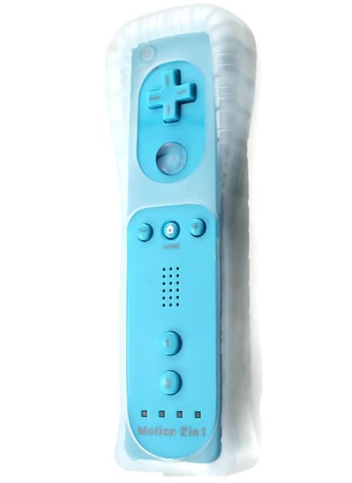 AMGGLOBAL Integriert in Motion Plus Fernbedienung Für Nintendo WII Fern WII GRATIS SILIKON HÜLLE PINK SCHWARZ BLAU WHIE ROT D
