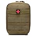 Fitackle Tactical Molle EMT Medical First Aid IFAK Blowout Utility Pouch - Free Bonus First Aid Patch (Tan)