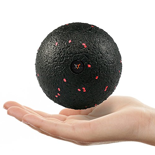 Premium Ball-Shaped Foam Roller Extra Firm 4 Inches Diameter in 2 Colors Red Speckles