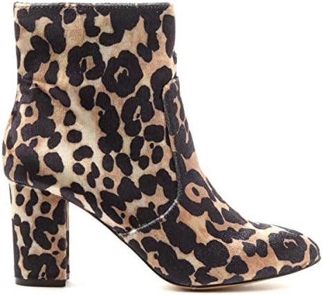 Wendy Williams Velvet Bootie Interior Zipper Closed Leopard 7.5M New 567-389