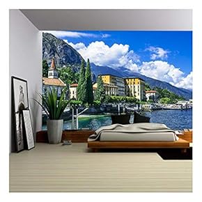 Scenery of Lago di Como, Cadenabbia. Italy - Removable Wall Mural | Self-Adhesive Large Wallpaper - 66x96 inches
