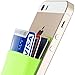 Sinjimoru Basic Cell Phone Wallet Stick on, Phone Card Holder for Back of Phone Functioning as Adhesive iPhone Wallet & iPhone Card Holder. Sinji Pouch Basic 2 Light Green