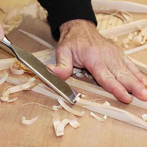 TOOLTOO Wood Carving Knife Chisel Tools Kit – Carbon Steel Blade Wood Handle Storage Bag Professional Wood Craving Work, Set Of 12