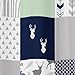 Sweet Jojo Designs Navy Blue, Mint and Grey Woodsy Animal Geometric Arrow Boys Kids Bathroom Fabric Bath Shower Curtain