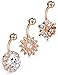 Jstyle 3Pcs 14G Stainless Steel Belly Button Rings Barbell Navel Rings Bar for Women CZ Flower Body Piercing