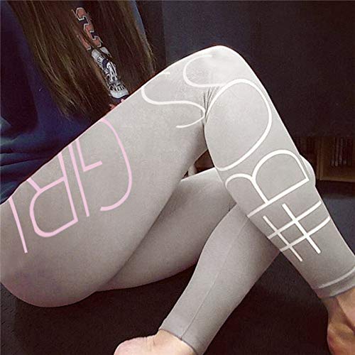 Nevera Yoga Pants Letter Printed High Waisted Yoga Leggings for Fitness Riding Sports Running - Thumbnail 2
