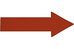 ifloortape Red 10 Inch Thin Stem Arrows for 5S Lean Organization Floor Marking Have Heavy Duty Industrial Adhesive with Removable Poly Liner (Pack of 5)