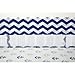 Little Love by NoJo Separates Collection Chevron Print Crib Liner, Navy/White