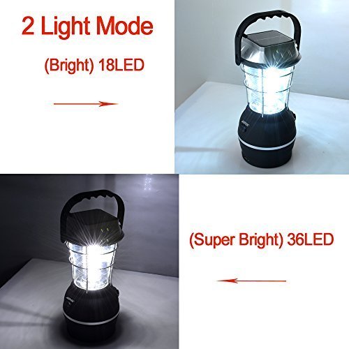 Buy Solar Lantern, AGPtek 5 Mode Hand Crank Dynamo 36 LED Rechargeable