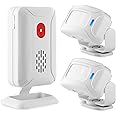 Cruxer Motion Sensor Alarm When Enter Sensing Range Wireless Detector Chime Alarms Doorbell use for Home Office Business Store Door Bell, also for Elderly Kids Upgraded Split Type Caregiver Pager