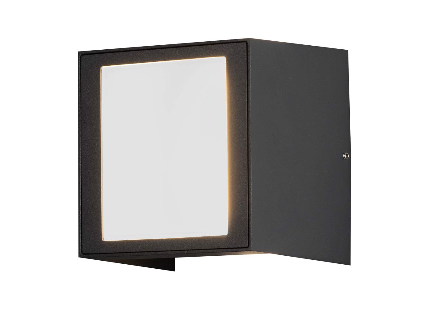 Konstsmide Outdoor Wall Light Mains Powered/Cremona Up Down Adjustable/LED High Power 3 x 3 W Lamp/Clear Glass and Frosted Acrylic/Aluminium/IP54/Outside Light Anthracite
