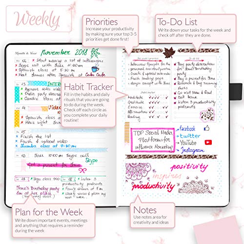 GoGirl Planner and Organizer for Women Compact Size Weekly Planner