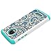 LEEGU Case for Moto Z Play Droid,Shock Absorption Dual Layer Heavy Duty Protective Silicone Plastic Cover Case for Motorola Moto Z Play Droid - Blue Flower