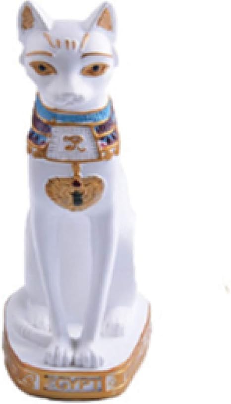 Amazon Zt Tthg 装飾品 像彫刻置物小像 猫の彫像の飾りエジプト白猫女神の彫像装飾ヴィンテージ猫の女神像の像ファミリーガーデン 置物 オブジェ オンライン通販