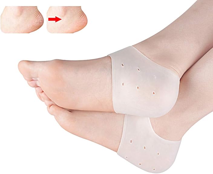 ILYPLUS Gel Heel Protector, Plantar Fasciitis Support Brace Gel Heel