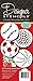 Designer Stencils Small Sports Ball Cupcake and Cookie Stencils (Basketball - Golf - Soccer - Baseball), Beige/semi-transparent