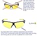 iLumen8 Best Shooting Glasses UV Blacklight Flashlight Yellow Safety Eye Protection See Dog Cat Urine Amber Black Lights Night Vision Ultraviolet (Yellow, 2 Pair)
