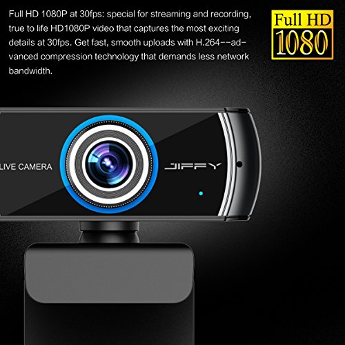 JIFFY-C100-FULL-HD-1080P-Streaming-Webcam-with-Microphone-and-H264-technology-Widescreen-Video-Calling-and-Recording-Desktop-or-Laptop-Webcam