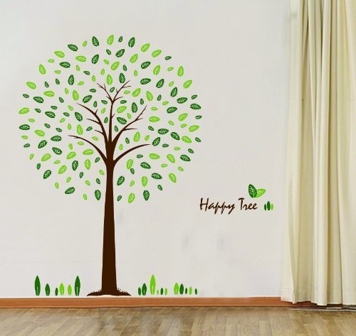 Happy Tree Wall Sticker Decal Ideal for Kids Room Baby Nursery Living Room