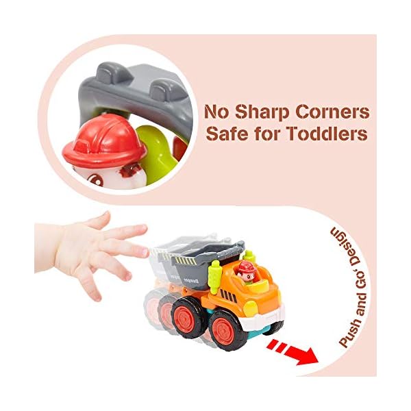 ANIKI TOYS Early Education 12 Month+ Monster Trucks Set Friction Power Vehicle, Pull Back Car, Free Wheel Push and Go…