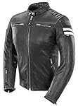 Joe Rocket Classic '92 Women's Leather Motorcycle Jacket (Black/White, Large)