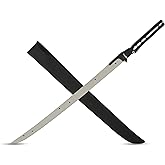 Snake Eye Tactical Full Tang Katana Sword - Stainless Steel Blade, Mirror Polished Finish, ABS Handle Inserts, Includes Faux Leather Sheath with Belt Loop