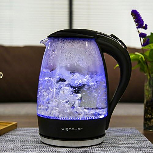 Aigostar Adam 30GOM - Bouilloire électrique en cristal avec illumination LED, capacité de 1,7 litres, puissance de 2200W, sans BPA et système de protection contre l'ébullition à sec. Design exclusif. - Cuisine A Vivre Aigostar Adam 30GOM - Bouilloire électrique en cristal avec illumination LED, capacité de 1,7 litres, puissance de 2200W, sans BPA et système de protection contre l'ébullition à sec. Design exclusif.