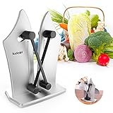 Knife Sharpener, Knife Edge Sharpener for Kitchen, Hone,Sharpens, Beveled, Polishes Dull, Serrated, Standard Blades & Chef's Knives, As Shown On TV By LaBold