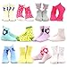 TeeHee Little Girls Polka Dots and Flower Cotton Crew Socks 12 Pair Gift Box (6-8 Years, Polka Dots & Flower)