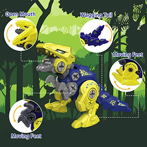 Rtudan Take Apart Dinosaur Toys for Kids-4 Pack Easter Large Dino Eggs Construction Engineering Play Kit Toys for 3 4 5 6 7 Year Old Boys