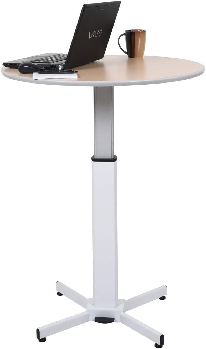 LUXOR LX-PNADJ Pneumatic Round Pedestal Table: Kitchen & Dining