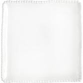 Santa Barbara Design Studio Serving Platter - Square Ceramic Tray with Beaded Rim, 10", White