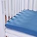 TillYou 2 Pack Fitted Crib Sheet-100% Woven Cotton Flannel(Breathable and Soft), Fit Standard Crib Mattress--White & Blue