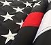 WINBEE Thin Red Line Flag 3x5 Ft - Embroidered Stars, Heavy Duty Nylon, Sewn Stripes and Brass Grommets. All Weather American Honoring Firefighter Flags. USA Black Red and White Outdoor Flags Banner