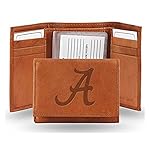 Alabama Crimson Tide Brown Leather Trifold Wallet