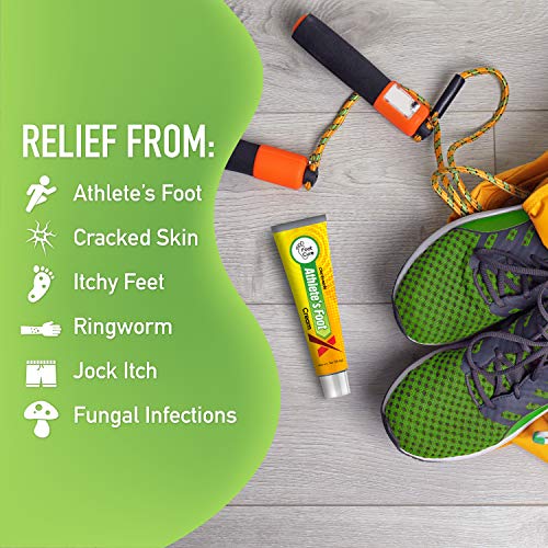 Foot Cure Athlete’s Foot Cream Made in USA Treats Fungal Infections