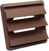 Kair Brown 100mm Gravity Wall Vent Grille 155mm Cover Backdraught Shutter