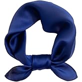 MEISEE Solid Color Mulberry Silk Scarf 20" Square Scarf Neck Scarf Hair Head Breathable Lightweight for Women Gift Packed
