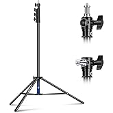 NEEWER 9.8ft/3m Air Cushioned Light Stand, Heavy Duty Metal Photography Tripod Stand with 1/4" to 3/8" Reversible Spigot, 3 W