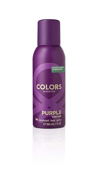United Colors of Benetton Colours Purple for Her Deodorant, 150ml