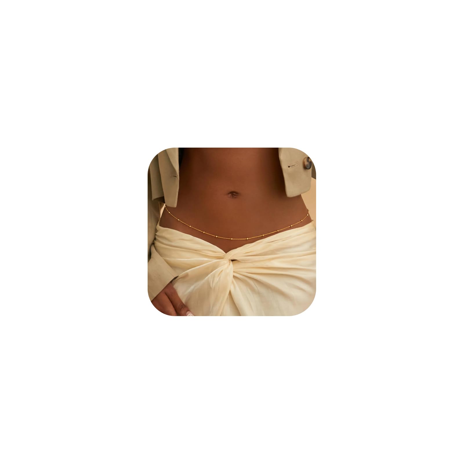 Rotnso 14K Gold Plated Body Chains Dainty Boho