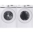 Samsung WF45T6000WPR White Front Load Laundry Package