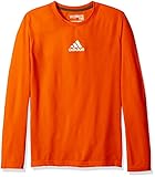 adidas Big Boys' Ultimate Long Sleeve Tee, Unity Orange, Medium/10-12