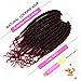 12 Inches 6 Packs Senegalese Spring Twist Hair with Curly Ends Short Ombre Crochet Hair Bounce Synthetic Crochet Braids (T1B-Burgundy)
