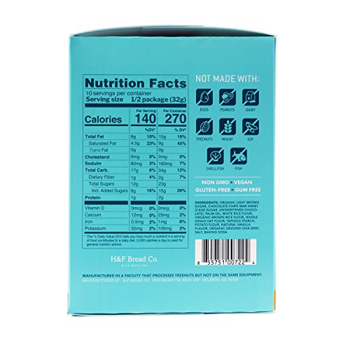 Zac Brownâ€™s Remedy Bake Shop Gluten-Free Cookies, non-GMO, Vegan, Dairy-Free, Soy-Free, Nut-Free, and Egg-Free (5 count) (Chocolate Chunk)