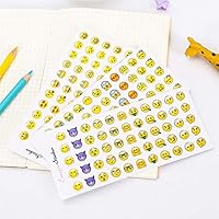 sunnymore Life - Cute Emoji Sticker Set 12 Sheets 660 pcs for Kids and Adults The Most Popular Emojis for Teacher Reward Stickers or Game Decorations (12 pcs)