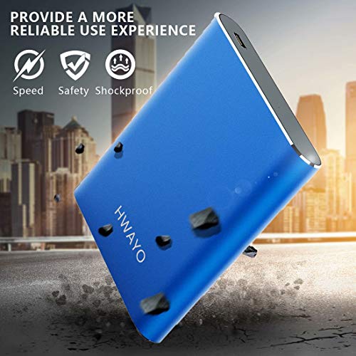 HWAYO Externe Festplatte, 1 TB, USB 3.1 Gen 1 Typ C, ultradünn, 6,3 cm (2,5 Zoll) HDD-Speicher, kompatibel für PC… – Bild 7