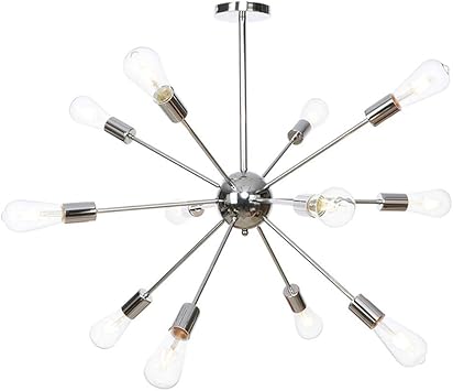 HLL Lámparas de araña para el hogar, lámpara de araña Sputnik de metal